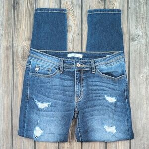 KanCan Dark Blue Distressed Skinny Jeans